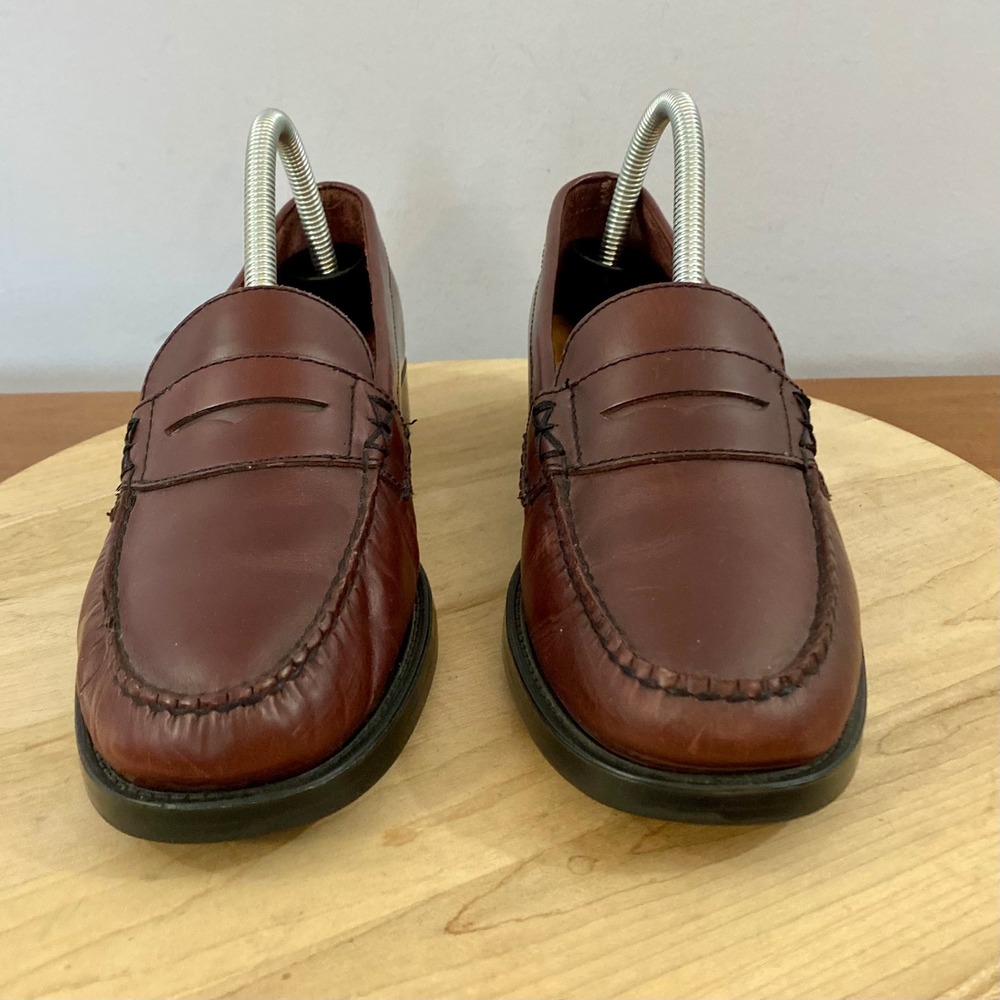 Vintage G.H. Bass Weejuns Katherine II Penny Loafers Burgundy Leather Womens 8.5 - Picture 2 of 13